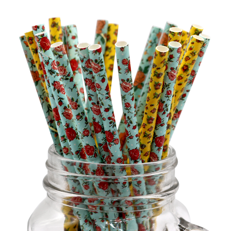 6mm Flower Paper Straw