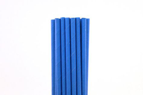 6mm Degradable blue Paper Straw