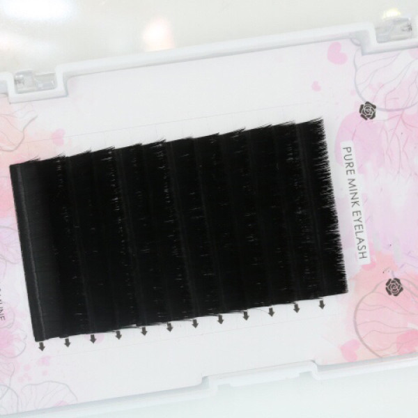 Extensiones de pestañas visuales de fibra PBT coreana 100% hechas a mano para mujeres