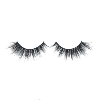 Cheap Thick Round Look Short Cross Winged 3D Mink Eyelashes Private Label And Custom Packaging