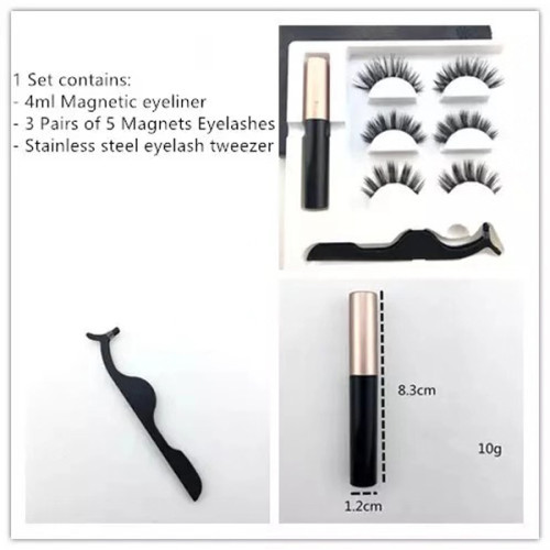 Best 3D Reusable  Magnetic Eyeliner And Lashes With Eyeliner