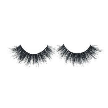 Private Label Wispies Short Natural False 3D Mink Eyelashes Vendor With Fake Lash Applicator