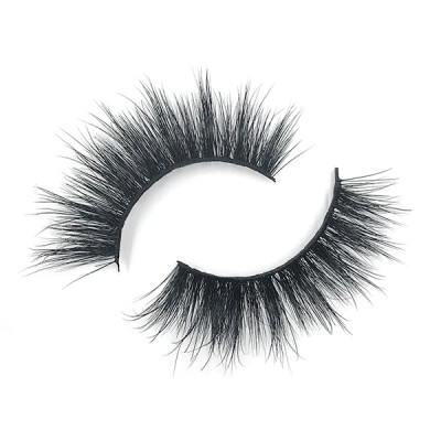 Private Label Wispies Short Natural False 3D Mink Eyelashes Vendor With Fake Lash Applicator