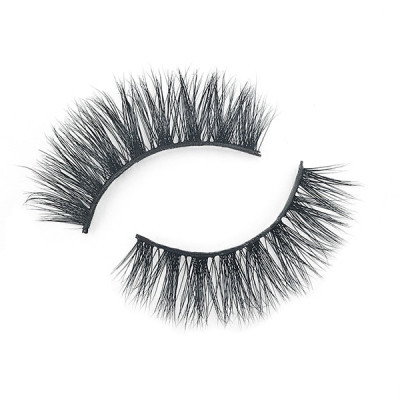 Dramatic Best Fake False 3D Real Mink Fur Eyelashes  With Eyebrow Tweezers