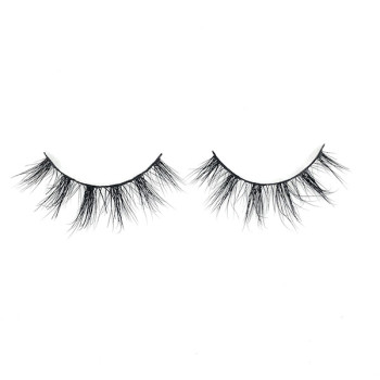 Custom Brand  Real 100% 3D Mink Natural Fake Eyelashes Bulk  With Packaging Box