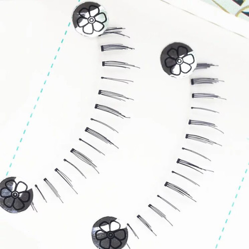 100% Handmade Invisible False Eyelashes Clear Strip Band Thick Long Natural Lower False Eyelashes