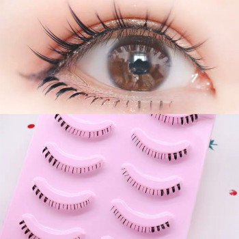 Various Different Design Mixed Style Black Fake 100% Handmade Thick Natural Soft Bottom Strip Lashes