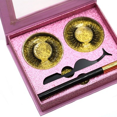 High quality Upgraded Waterproof Magnetic False Eyelashes with Magnetic Liquid Eyeliner Set-No Glue