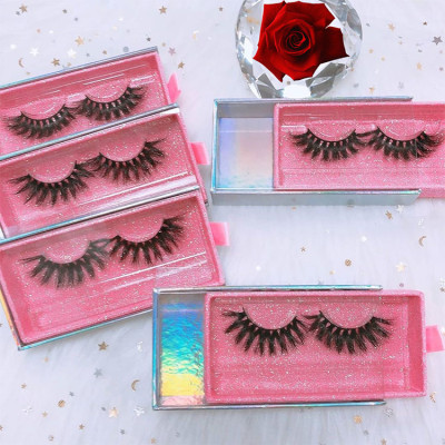 Natural Look Classic Decorative Eyelashes Package Box With Eyelash Tweezer