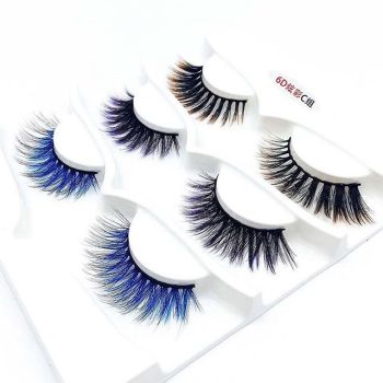 Colorful eyelashes real mink lashes wholesale vendor mink lash set custom package private label factory vendor false eyelash box