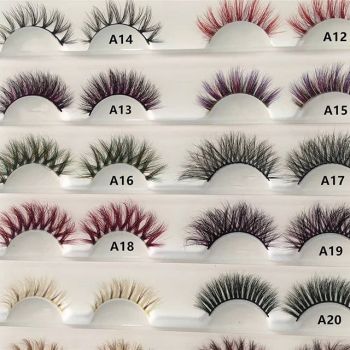 colorful eyelashes 3d mink lashes new style rhinestone box custom package private label factory vendor false eyelash box