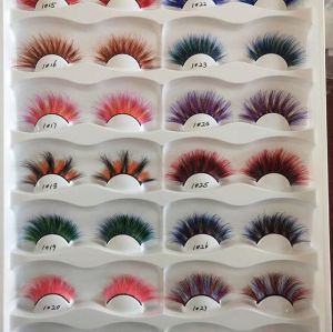 Colorful eyelashes real mink lashes wholesale vendor mink lash set custom package private label factory vendor false eyelash box