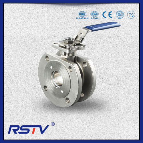 Italian Wafer Type Reduce Port Stainless Steel Flanged ends Ball Valve