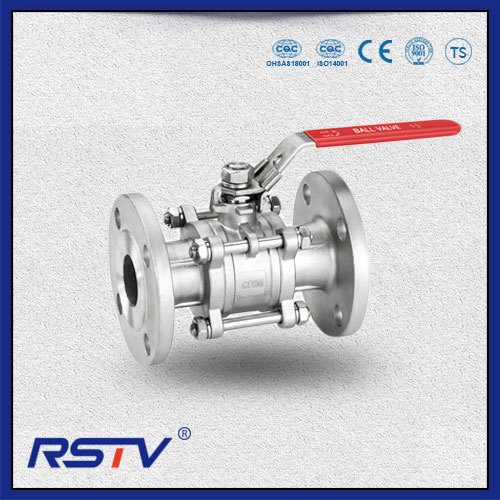 3PC Full Port Flanged ends Floating Stainless Steel Ball Valve