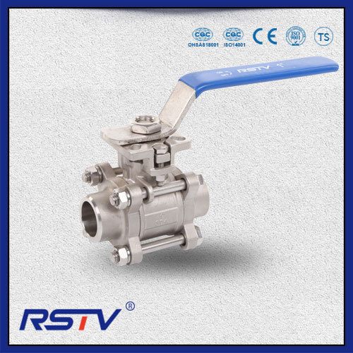 3PC Stainless Steel 1000WOG Welded ends Ball Valve