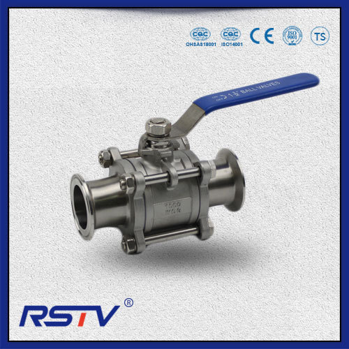 3PC Floating type SS304/SS316 Clamp ends Ball Valve