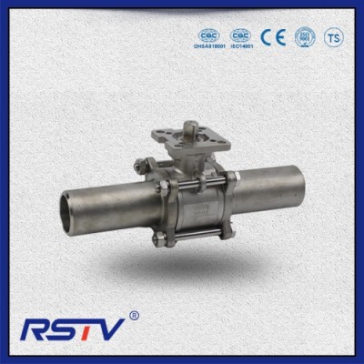 3PC Stainless Steel 1000WOG Welded ends Ball Valve