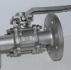 Stainless steel 3pc flange ball valve with ISO5211 mounting pad