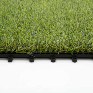 Interlocking synthetic turf tiles