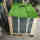 Artificial grass with rubber safty tiles