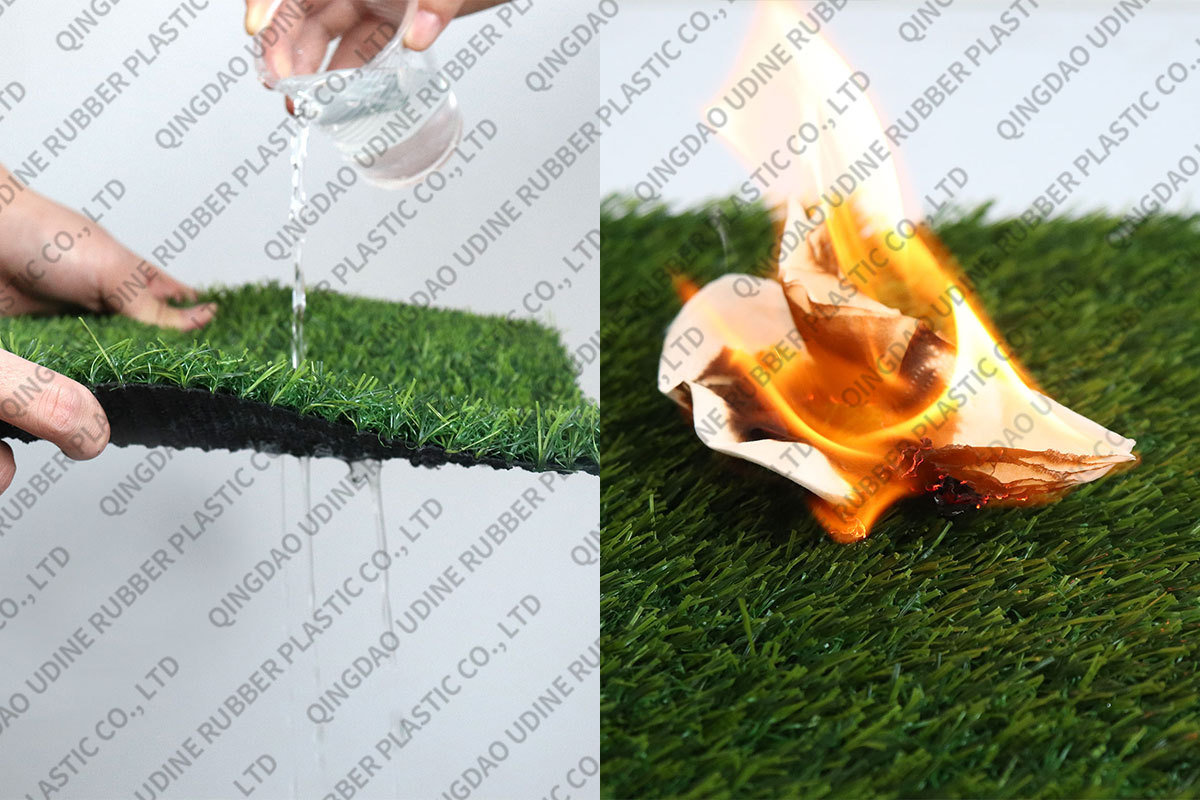 prevención de incendios de césped artificial
