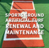 Sports ground artificial turf renewal and maintenance