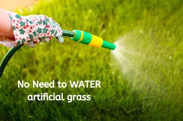 no need to water artificial grass