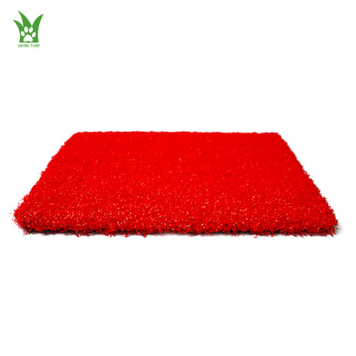 Venta al por mayor Pisos De Cesped Gimnasio Rojo 15MM | Césped de pista de trineo artificial para gimnasio | Proveedor de césped para gimnasio en casa