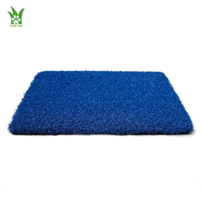 blue artificial golf turf