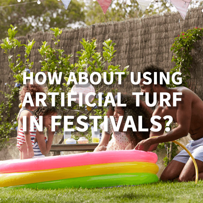 ¿Qué tal usar césped artificial en festivales?