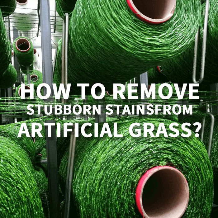 How to remove stubborn stains from artificial grass?