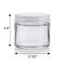 Cosmetic Jar with White Metal Airtight Lid