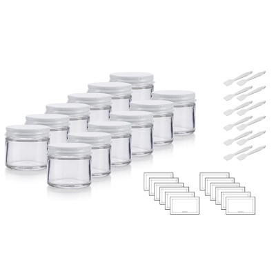 Cosmetic Jar with White Metal Airtight Lid