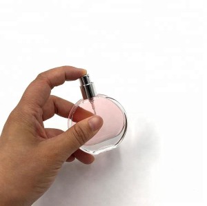 Perfumera pequeña botella de vidrio con tapa en spray