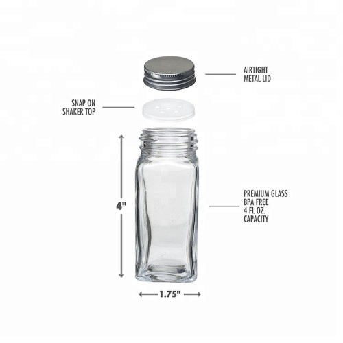 Glass Spice Jar Bottle