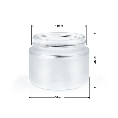 Recycled Fosted Glass Cosmetic Jar