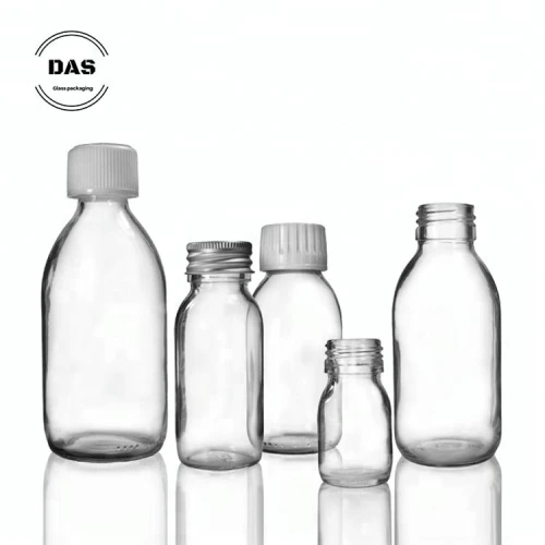 Syrup Bottle with white medilock cap