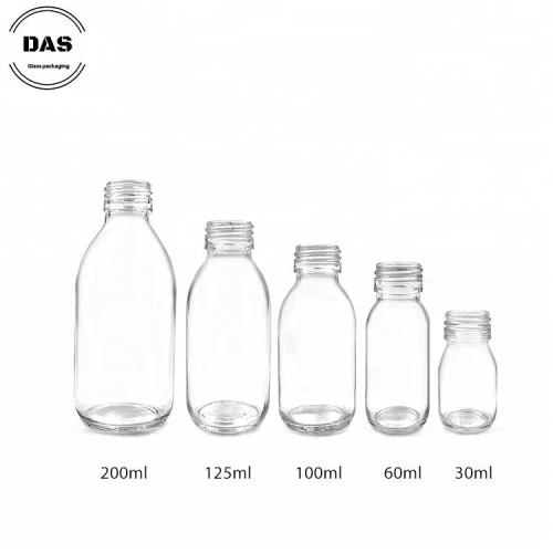 Syrup Bottle with white medilock cap