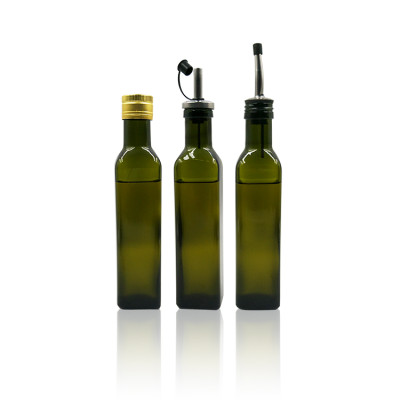 Olive oil glass bottle