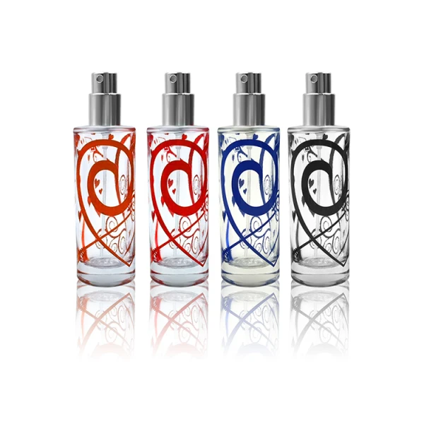 Perfume Glass Spray Bottle with electroplate cap
