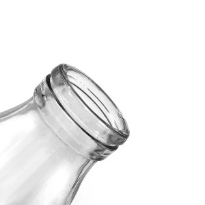 Botella De Leche De Vidrio Con Tapa De Plástico