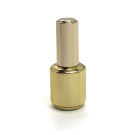Botella de esmalte de uñas vacía de 15 ml con brocha y tapa dorada