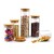Custom Natural Bamboo Glass Storage Jar with Bamboo Lids | Bamboo borosilicate Glass Canister Jar for Spice, Food, Pasta