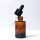 30ml Flat Shoulder Cylinder Glass Dropper Bottles | Amber Serum Glass Bottles with Black Dropper Caps
