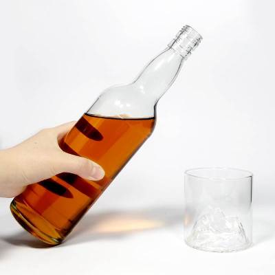 Glass Whiskey Liquor Bottles Wholesale | Custom Glass Spirit Rum Bottles with Aluminum Lids