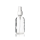 Botella redonda de Boston - con spray de niebla fina blanca