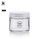 Cosmetic Jar with White Metal Airtight Lid
