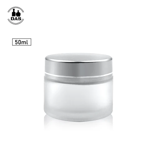 Recycled Fosted Glass Cosmetic Jar