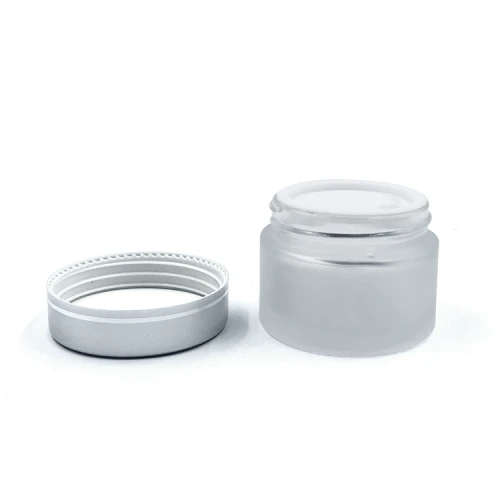Recycled Fosted Glass Cosmetic Jar