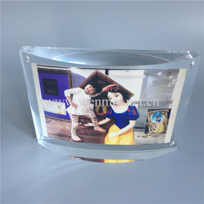 clear frameless acrylic magnetic photo frame